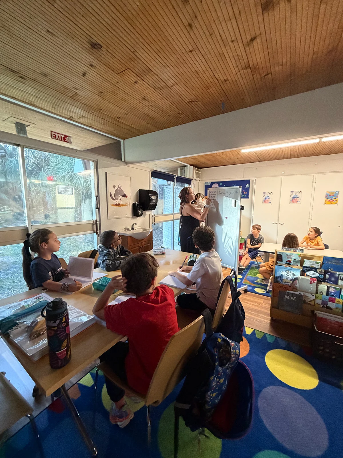 Happy children learning